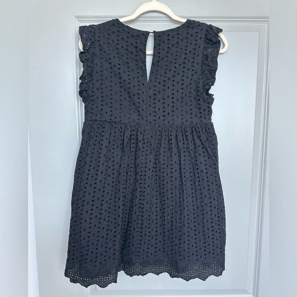 Mustard Seed. Black Eyelet Babydoll Romper. Dress built in Shorts and Pockets! - Picture 6 of 6